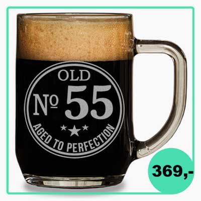 Dárek - pivní půllitr k 55. narozeninám