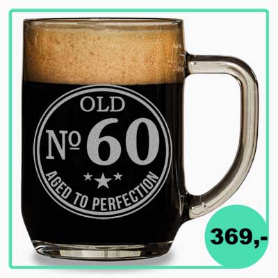 Dárek - pivní půllitr k 60. narozeninám