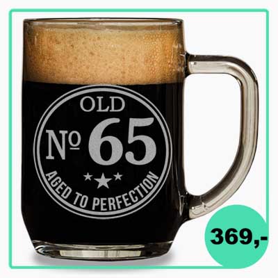 Dárek - pivní půllitr k 65. narozeninám