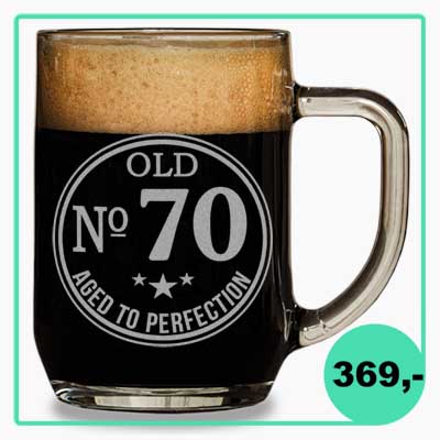 Dárek - pivní půllitr k 70. narozeninám