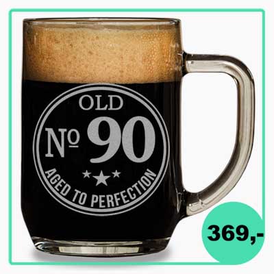 Dárek - pivní půllitr k 90. narozeninám