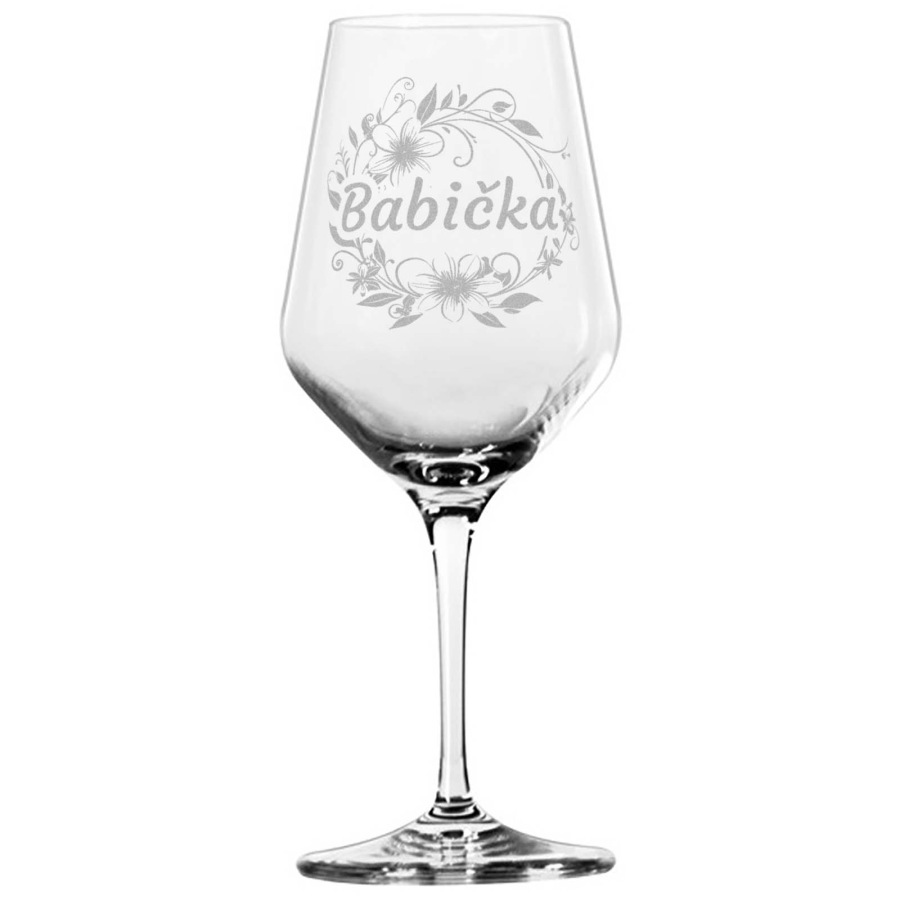 Sklenice na víno pro babičku