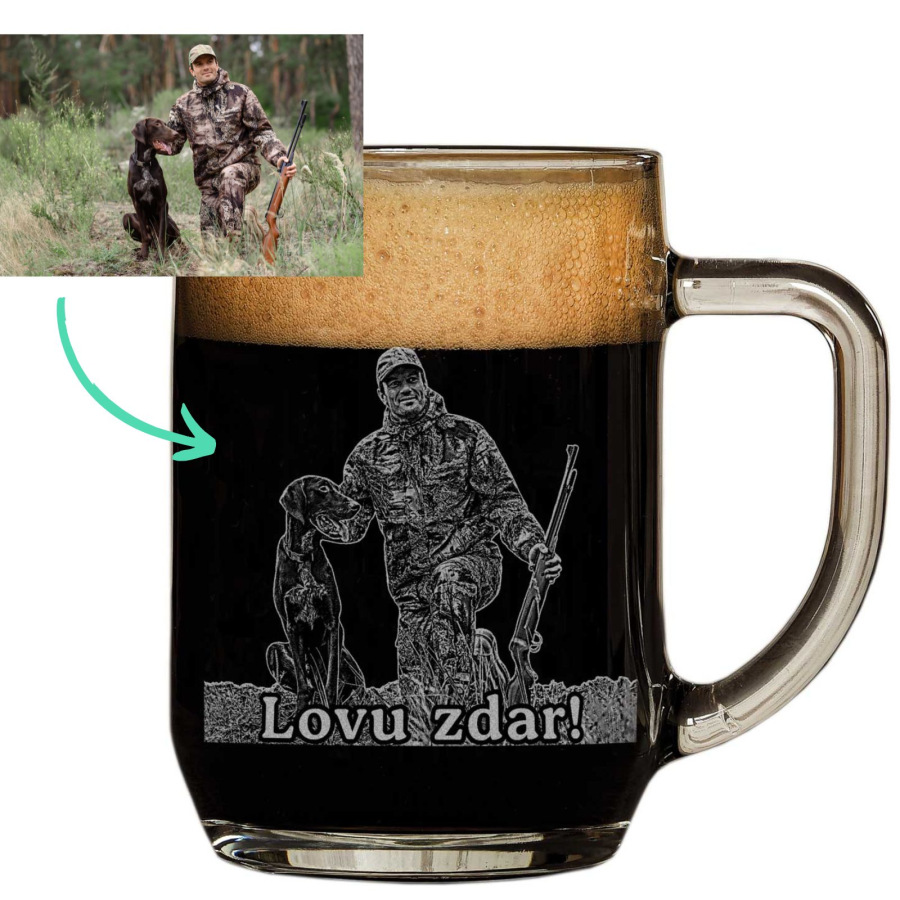 Dárek pro myslivce - Půllitr s fotkou
