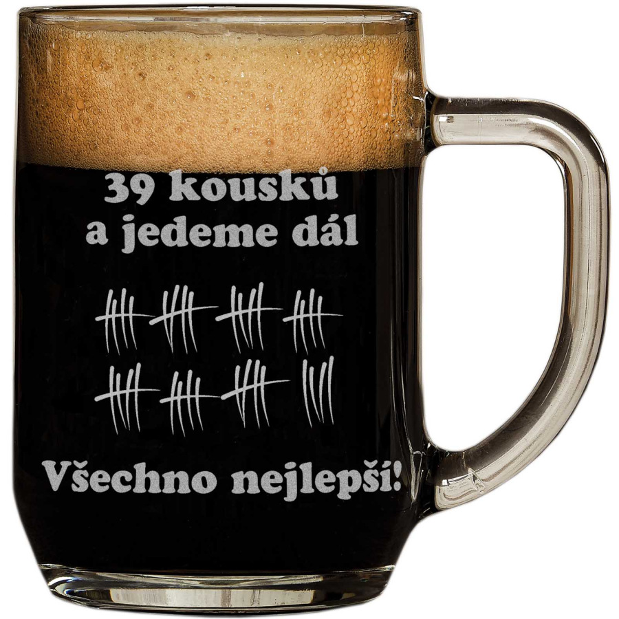 Půllitr pro pivaře k 39. narozeninám