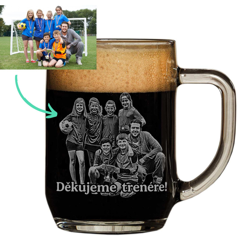 Dárek pro trenéra - Půllitr s fotkou