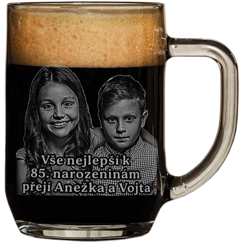 Dárek k 85. narozeninám - Půllitr s fotkou