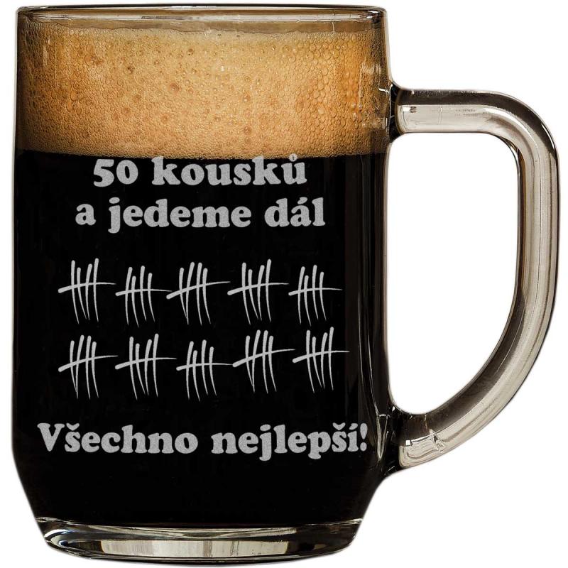 Půllitr pro pivaře k 50. narozeninám