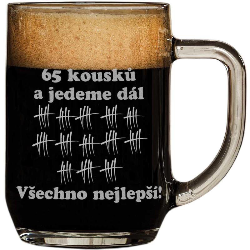 Půllitr pro pivaře k 65. narozeninám